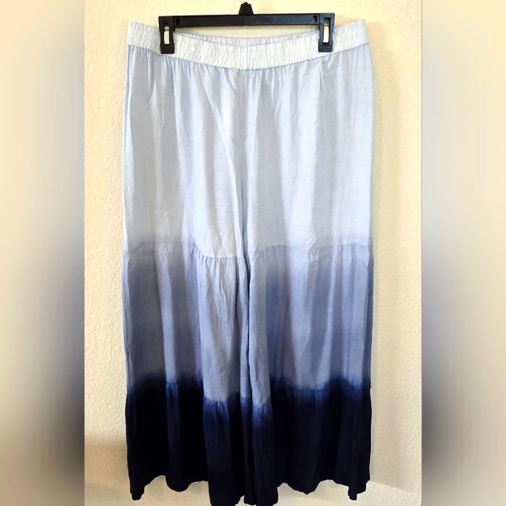Cato Blue Ombre Wide-Leg Boho Pants